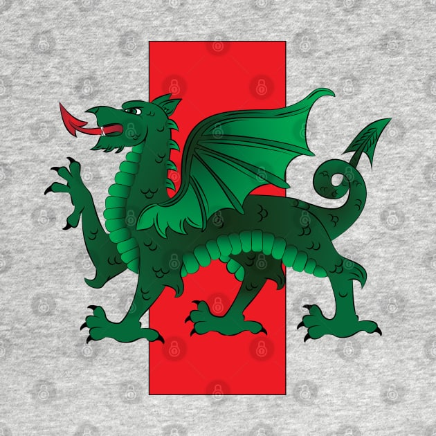 Green Welsh Dragon by DQDesigns By Chele